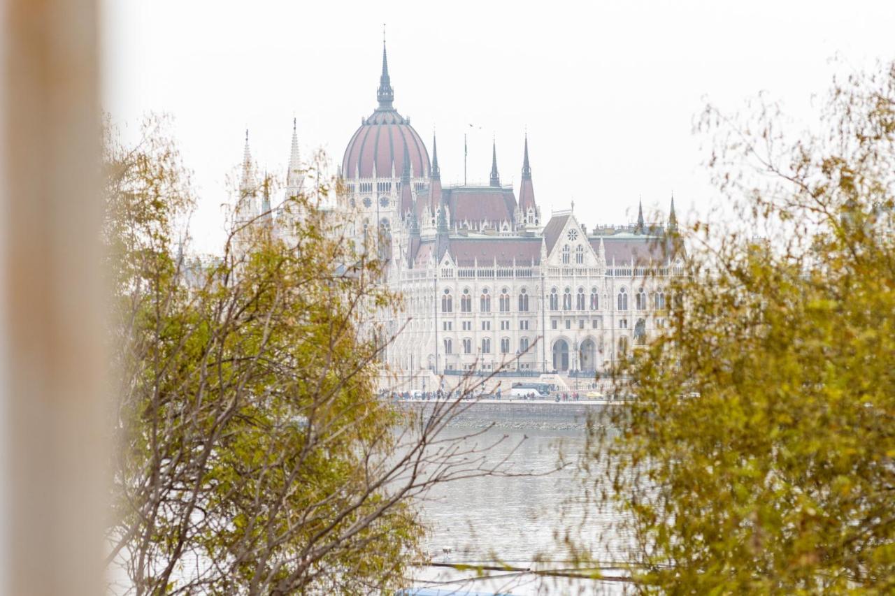 Danube Waterfront View At Chain Bridge Будапеща Екстериор снимка